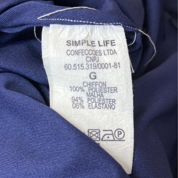 Simple Life Women's Navy Wrap Dress Sz L - Picture 8 of 9